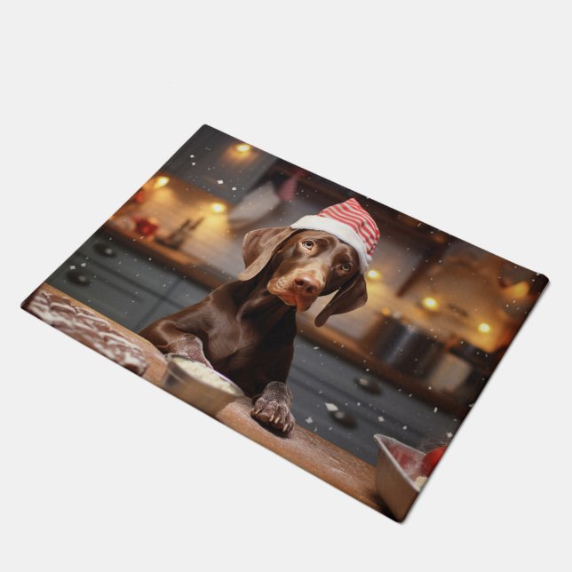 Duitse kortharige pointer kerstkoekjes deurmat (Schuin)