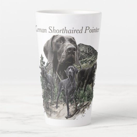 Duitse kortharige pointer liefhebbers latte mok (Voorkant)