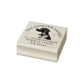 Duitse kortharige pointer naam en retouradres 	rubberstempel (Stempel)