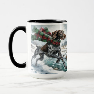Duitse kortharige pointer 'over River' Coffee Mok