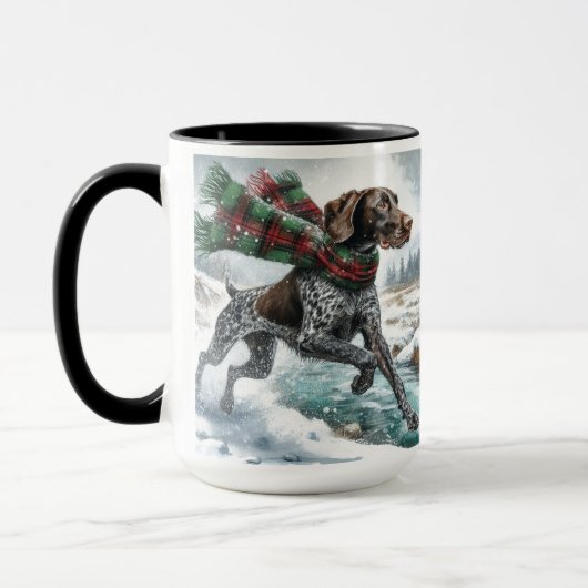 Duitse kortharige pointer 'over River' Coffee Mok (Links)