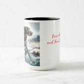 Duitse kortharige pointer 'over River' Coffee Mok (Midden)