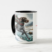 Duitse kortharige pointer 'over River' Coffee Mok (Voorkant links)
