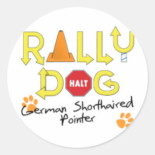 Duitse kortharige pointer rally hond ronde sticker
