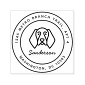 Duitse kortharige pointer retour adres stempel (Design)