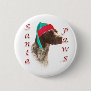 Duitse kortharige pointer Santa Paws Ronde Button 5,7 Cm
