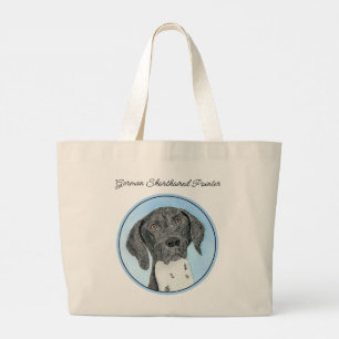 Duitse Kortharige Pointer Schilderen Originele Kun Grote Tote Bag