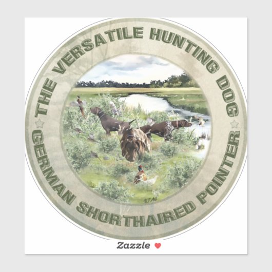 Duitse kortharige pointer sticker (Vel)