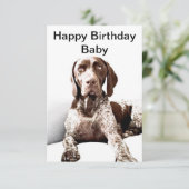 Duitse Kortharige Pointer Verjaardag Kaart (Staand voorkant)