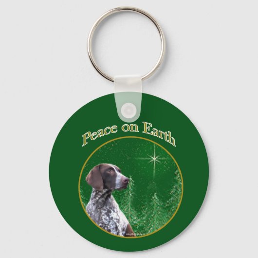 Duitse kortharige pointer Vrede Sleutelhanger (Voorkant)
