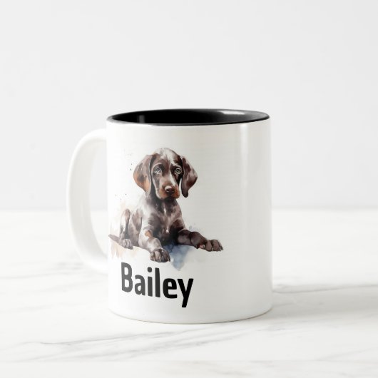 Duitse kortharige pointer Waterverf Mok (Voorkant links)