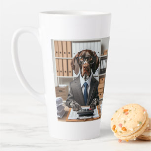 Duitse Kortharige Pointer werkende Accountant Latte Mok