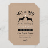Duitse kortharige pointers bruiloft Save the Date (Voorkant / Achterkant)