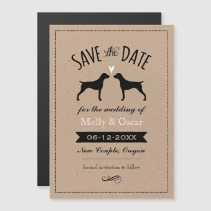Duitse kortharige pointers bruiloft Save the Date Magnetische Uitnodiging