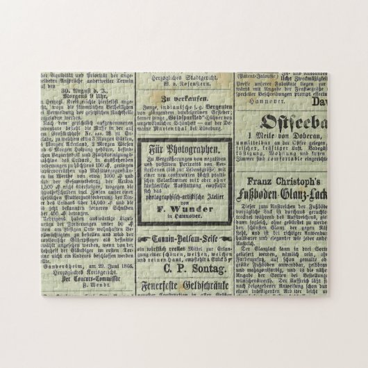 Duitse krant puzzle Legpuzzel (Horizontaal)