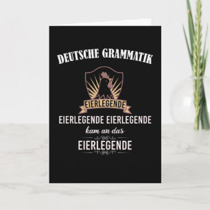 Duitse leraar Boer Kip Pun Gift Kaart