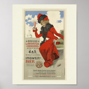 Duitse limonade Bon Bons stijl Poster