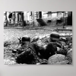 Duitse machine Pistool Nest Poster