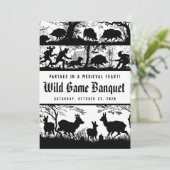 Duitse Middeleeuwse Feestmaal Wild Dinner Kaart (Staand voorkant)