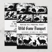 Duitse Middeleeuwse Stijl Feestmaal Wild Game Dine Kaart (Voorkant / Achterkant)