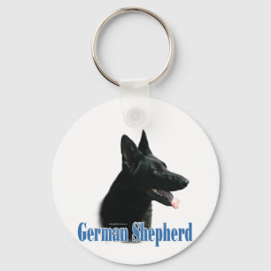 Duitse naam Shepherd (zwart) Sleutelhanger