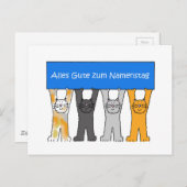 Duitse naamdag gefeliciteerd briefkaart (Voorkant / Achterkant)