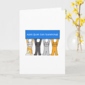 Duitse naamdag gefeliciteerd kaart (Gele Bloem)