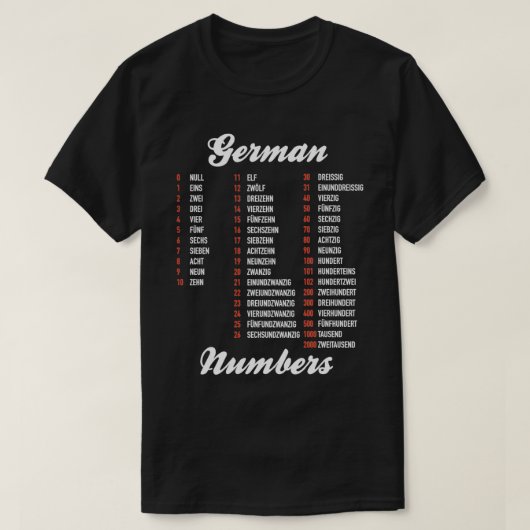Duitse nummerplaat Duitse staatstaal T-shirt (Design voorkant)
