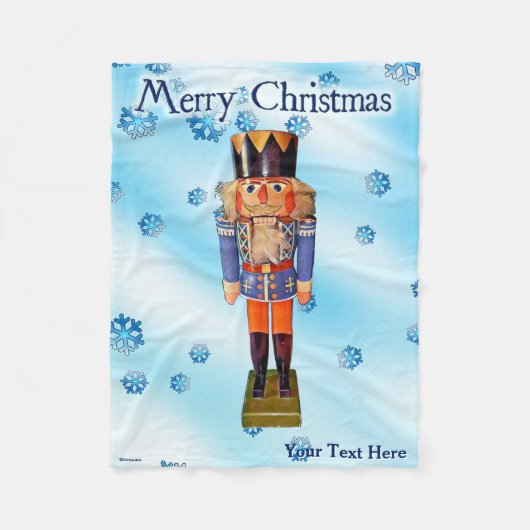 Duitse Nutcracker - pretkerst Fleece Deken (Voorkant)