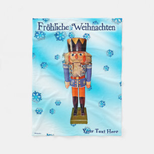 Duitse Nutkraker - Fröhliche Weihnachten Fleece B Deken