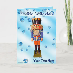 Duitse Nutkraker - Fröhliche Weihnachten Kaart