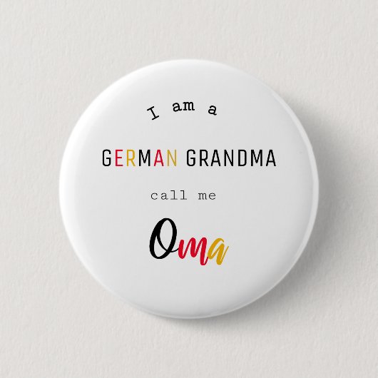 Duitse oma / Oma-knop Ronde Button 5,7 Cm (Voorkant)