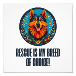 Duitse opvanghond foto afdruk