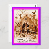 Duitse paasbundelscène (gewijzigde kopie) Briefkaart (Voorkant / Achterkant)
