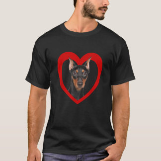 Duitse Pinscher Hond Honden Hart Liefhebber Duitse T-shirt