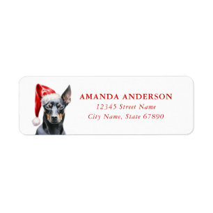 Duitse Pinscher retouradreslabels Etiket