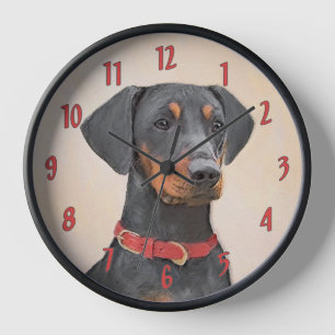 Duitse Pinscher Schilderij Originele Dier Kunst