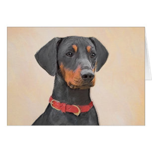 Duitse Pinscher Schilderij Originele Dier Kunst