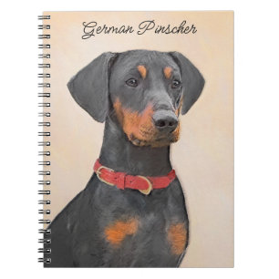 Duitse Pinscher Schilderij Originele Dierenkunst Notitieboek