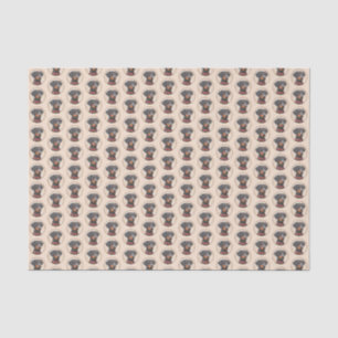 Duitse Pinscher Schilderij Originele Dierenkunst Tissuepapier