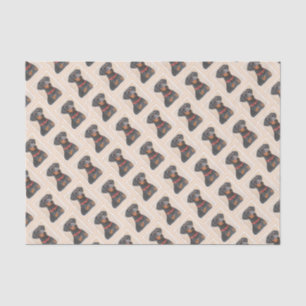 Duitse Pinscher Schilderij Originele Dierenkunst Tissuepapier