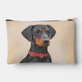 Duitse Pinscher Schilderij Zwart Originele Hond Ar Etui (Achterkant)