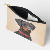 Duitse Pinscher Schilderij Zwart Originele Hond Ar Etui (Open)