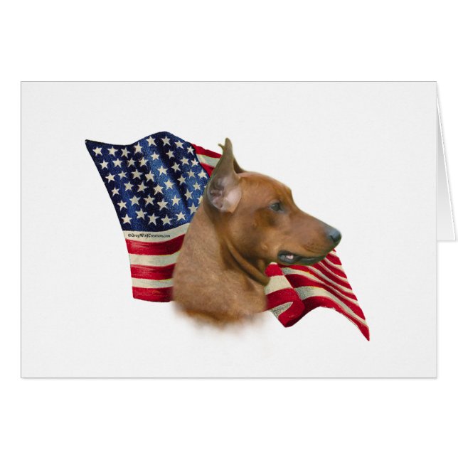 Duitse Pinscher Vlag (Voorkant Horizontaal)