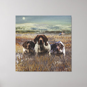 Duitse pointers canvas afdruk