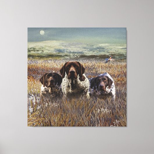 Duitse pointers canvas afdruk (Voorkant)