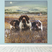 Duitse pointers canvas afdruk (Insitu (Houten vloer))