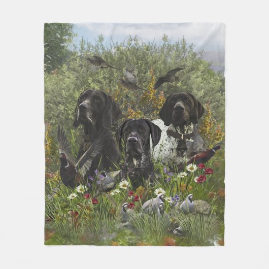Duitse pointers   fleece deken (Voorkant)