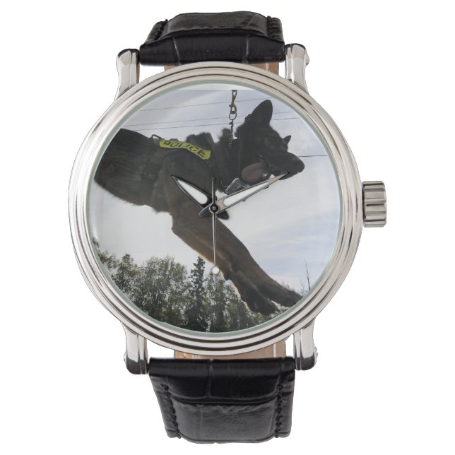 Duitse politie-hond Shepherd Horloge (Voorkant)