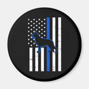 Duitse politie Shepherd Dog K9 Patriotic Magneet